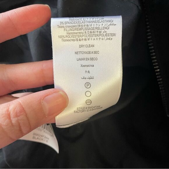 BCBGMAXAZRIA Women's Joshua Quilted Moto Cropped Full Zip Jacket Black Sz S NEW - Picture 10 of 13